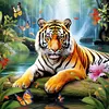 Tiger - 11CT Stamped Cross Stitch - 40*40cm - Animal