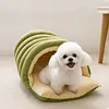 Warm Enclosed Cat Bed Cozy Plush Cats Tent Calming Pet Nest Cave for Cats Dogs