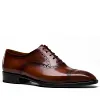 Men's Brogue Oxford Shoes - Leather Sole
