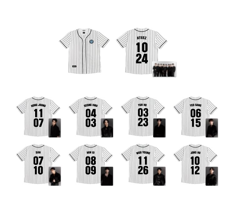 2024 Ateez World Tour Baseball Jersey
