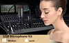 JOUNIVO Podcast Microphone USB Consender Recording Computer Microphone Kit,JV905 Studio Cardioid PC Mic Set with Scissor Boom Arm Stand for Vocal, Streaming, Youtuber, Gaming, Skype, Music