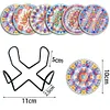 6PCS Diamond Painting Acrylic Washable Mandala Coaster with Holder