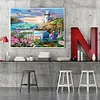 （Big Size）Seaside Lighthouse-Full Round Diamond Painting 60*50cm