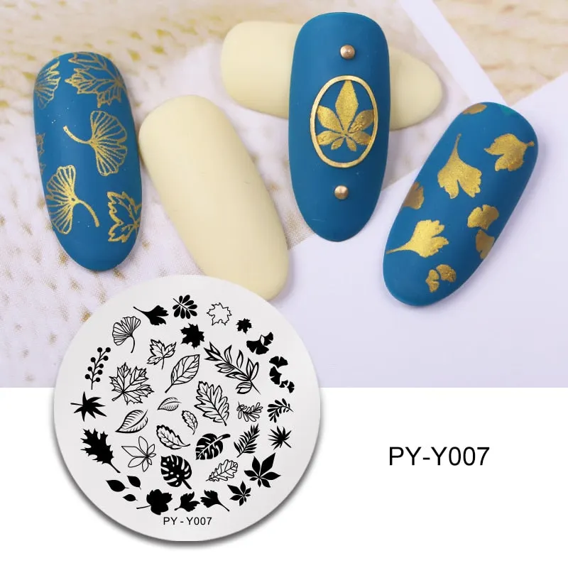 PICT YOU Nail Stamping Plates Snow Winter Nail Art Stamp Template idea nail Image Plate Stainless Steel Stencil Tools-Nail Inspo