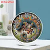 Lizard Acrylic DIY Diamond Painting Clock Kit 5D Diamond Art Clock