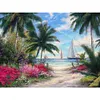 Diamond Painting -DIY Round Drill Coconut Tree Sea