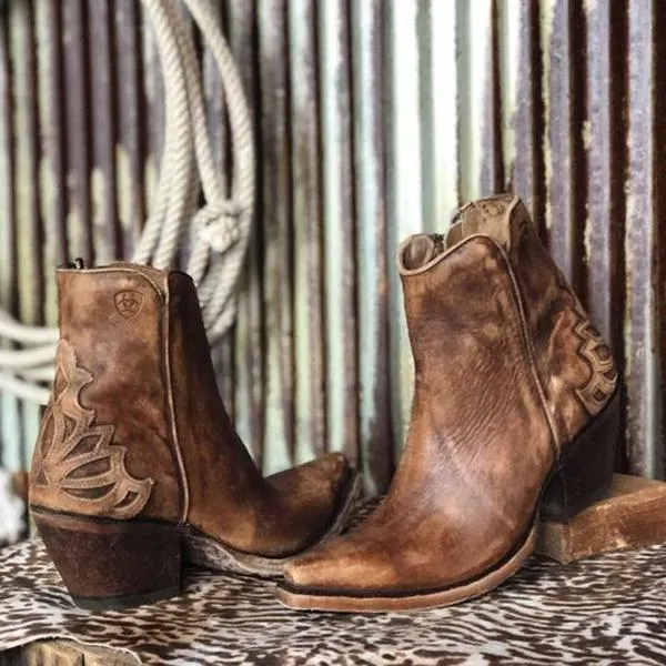 Women Vintge Ankle Boots