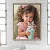 Diamond Painting -DIY Round Drill Sweet Girl Cat