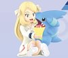 Cynthia & Gible & Steven Stone & Beldum - Pokemon Resin Statue - QN Studios