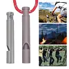 Titanium Emergency Whistle Ultralight Loud Safety Survival Whistle with Lanyard
