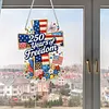 250th Anniversary of Independence DIY Acrylic Diamond Painting Hanging Kit Special Shape Crystal Rhinestone Art Pendants Single Side Drill for Adults Gift Home Wall Or Window Decor