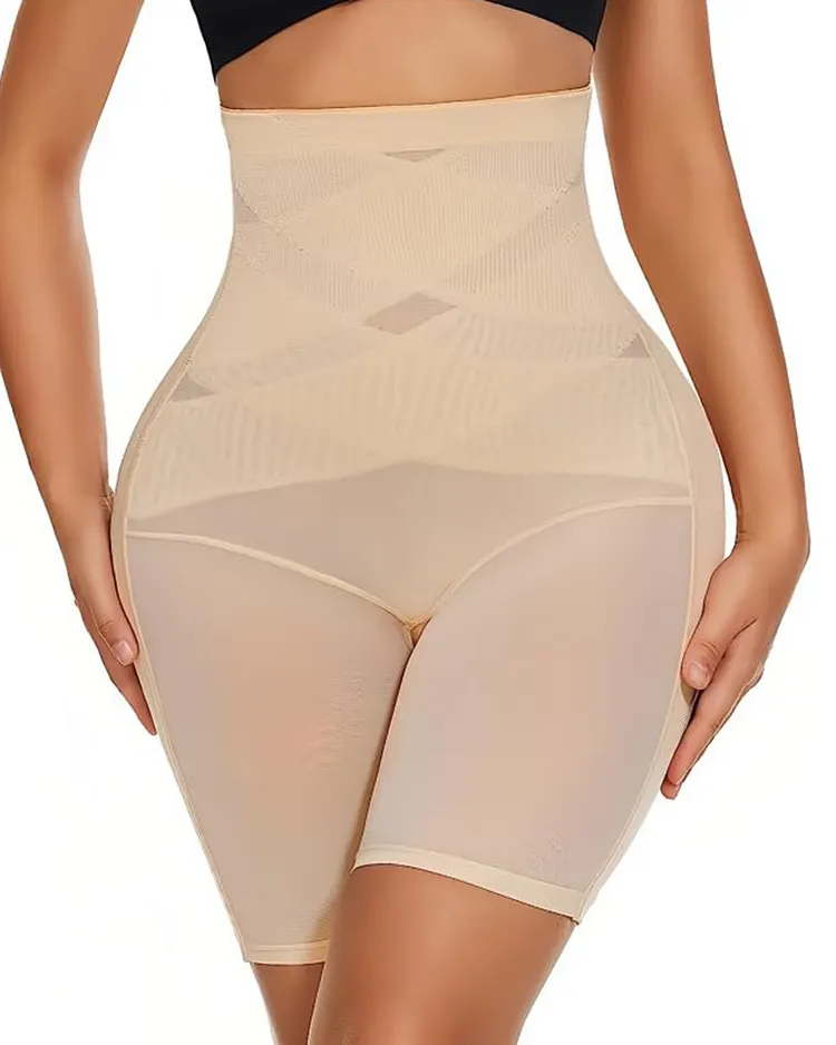 💥Hot Sale!⚡Comfort High Waisted Body Shaper Shorts Seamless no Rolling Thigh Slimmer