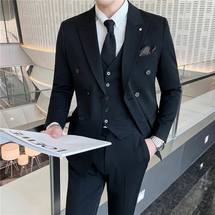 Double Brewed Seersucker Suit Men's Casual Slim Fit Blazer