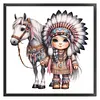 Indian Girl And Horse-11CT Stamped Cross Stitch 40*40cm/15.75*15.75in