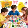 100/120 Pcs Basket Stuffers Fillers Prefilled Easter Eggs for Kids Girls Boys