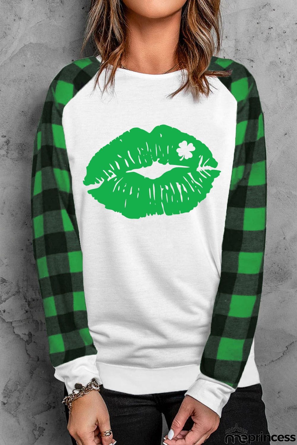 Fireside Kisses Ivory & Buffalo Plaid Top