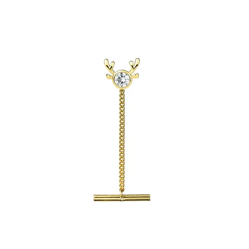 New Tie Pin Men's Shirt Tie Button Business Wedding Banquet Daily Gold/ Exquisite Crystal Tie Accessories Lock Buckle