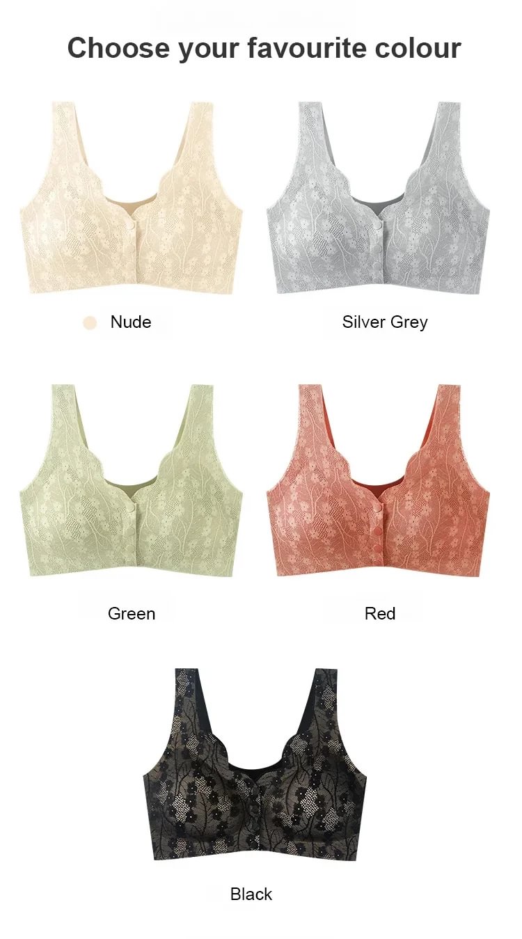 Front closure anti-sagging seamless bra for woman