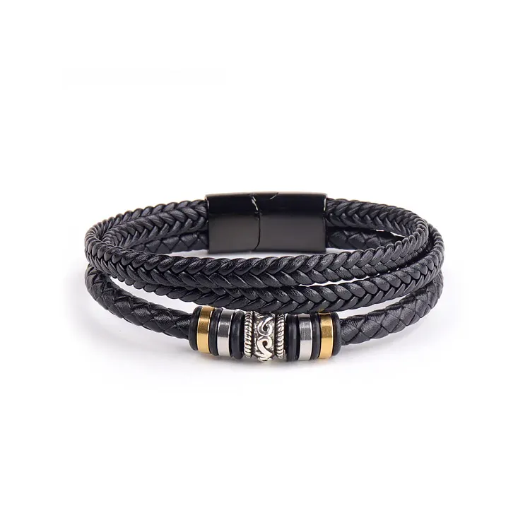 For Grandson - I Love You Forever and Always Vintage Bead Braided Bracelet