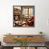 (US Local)Winter Warming Room-11CT Stamped Cross Stitch Kit(50x50cm)