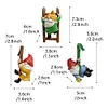 3 Pcs Climbing Funny Gnome Garden Statue Art Resin Dwarf Sculpture Home Decor