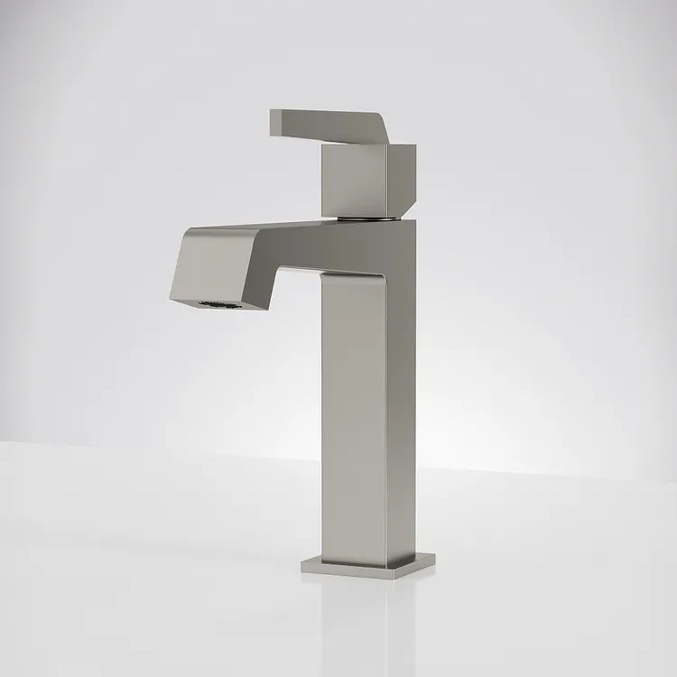 EVERSTEIN Modern Geometric Bathroom Sink Faucet in Brushed Nickel SFS-1311B-NK