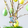 (US Local)PET Double Sided Special Shaped Easter Alphabet DIY Diamond Painting Keychain