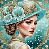 (Multi-Style)Noble Lady-Partial Special Shaped Diamond Painting 30*30CM
