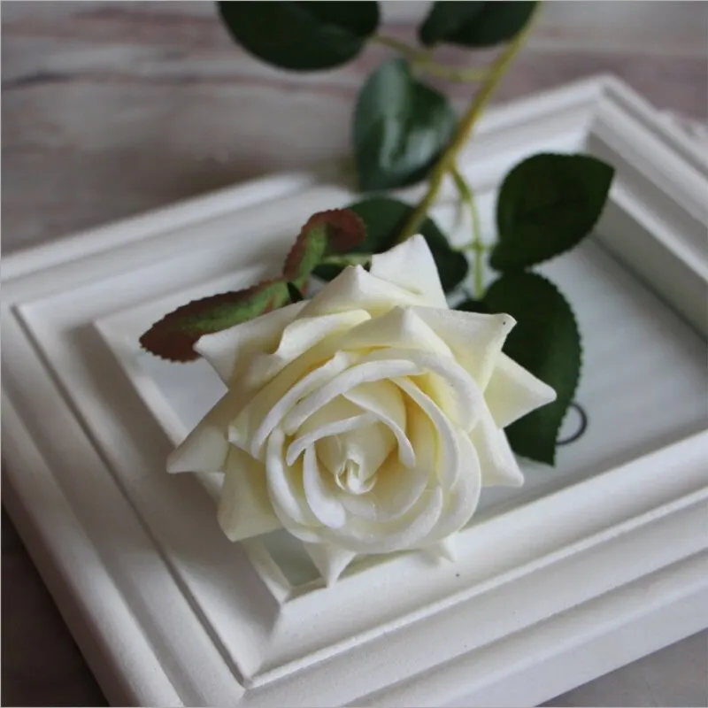 Single Flannel Angle Artificial Silk Large Flowers Rose Decoration Wedding Living Room Home DIY Decoration Fake Flowers