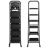 [US Local Warehouse] 5 Step Ladder w/ Wide Anti-Slip Pedal Support 330lbs Folding Step Stool for Home