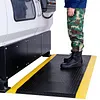 [US Local Warehouse] Anti Fatigue Mat 144x36inch Standing Work Mats Thick 3/4in Black with Yellow Border for Industrial and Commercial Workplaces