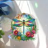 5D Diamond Painting  Double Sided Effect Stained Glass Panel Decorative Home Garden Decoration Hanging Kit(Dragonfly)