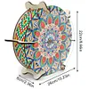 (US Local)5D DIY Crystal Diamond Painting Wooden Handmade Mandala Clock Kits