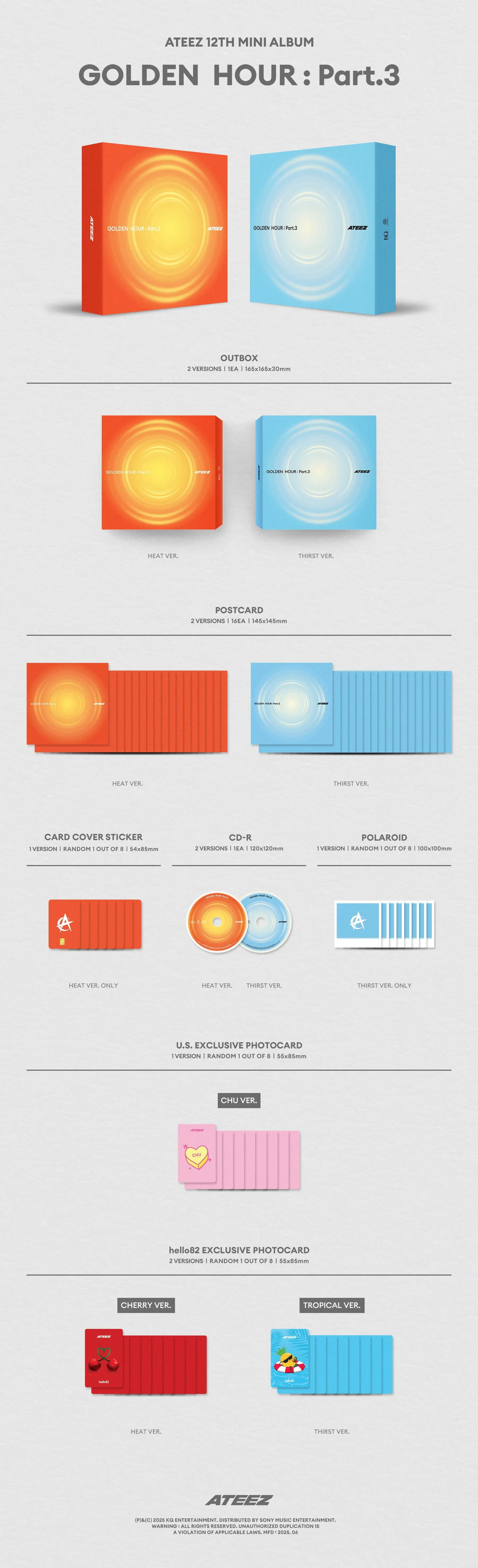 ATEEZ 12TH MINI ALBUM - GOLDEN HOUR : Part.3