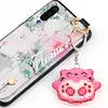 2Pcs Pink Blue Cat Bead Cross Stitch Keychain Kit Mosaic Bead Embroidery Keyring