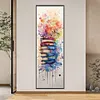 (Big Size) Stack Of Books With Flowers - 11CT Stamped Cross Stitch 30*80cm/11.81*31.5in