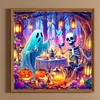 Diamond Painting-DIY Full Round Drill Halloween Skull(40*40 CM)