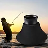 Fishing Rod Butt Cushion Anti-Slip Cushion Cap Fishing Accessories (Black)