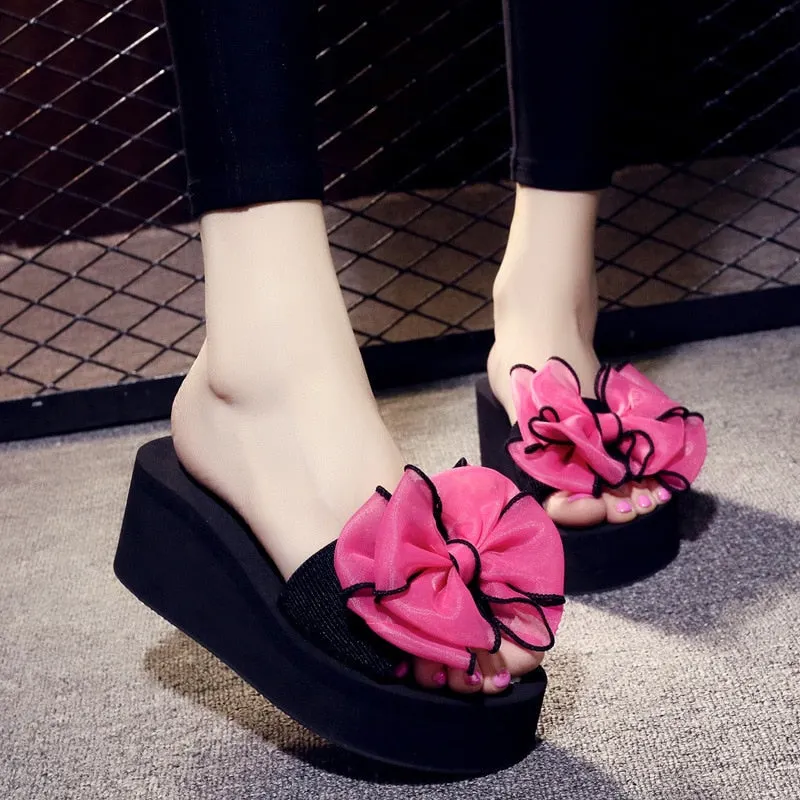 Comemore Women Wedge Sandals Fashion Slippers Comfortable Shoes Slides Women's High Heels Flip Flops Platform Summer 2022 Trends