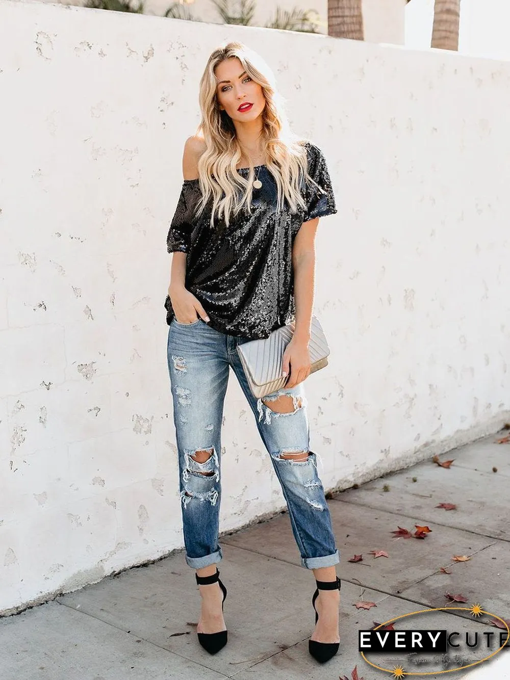 One Step Ahead Sequin Top