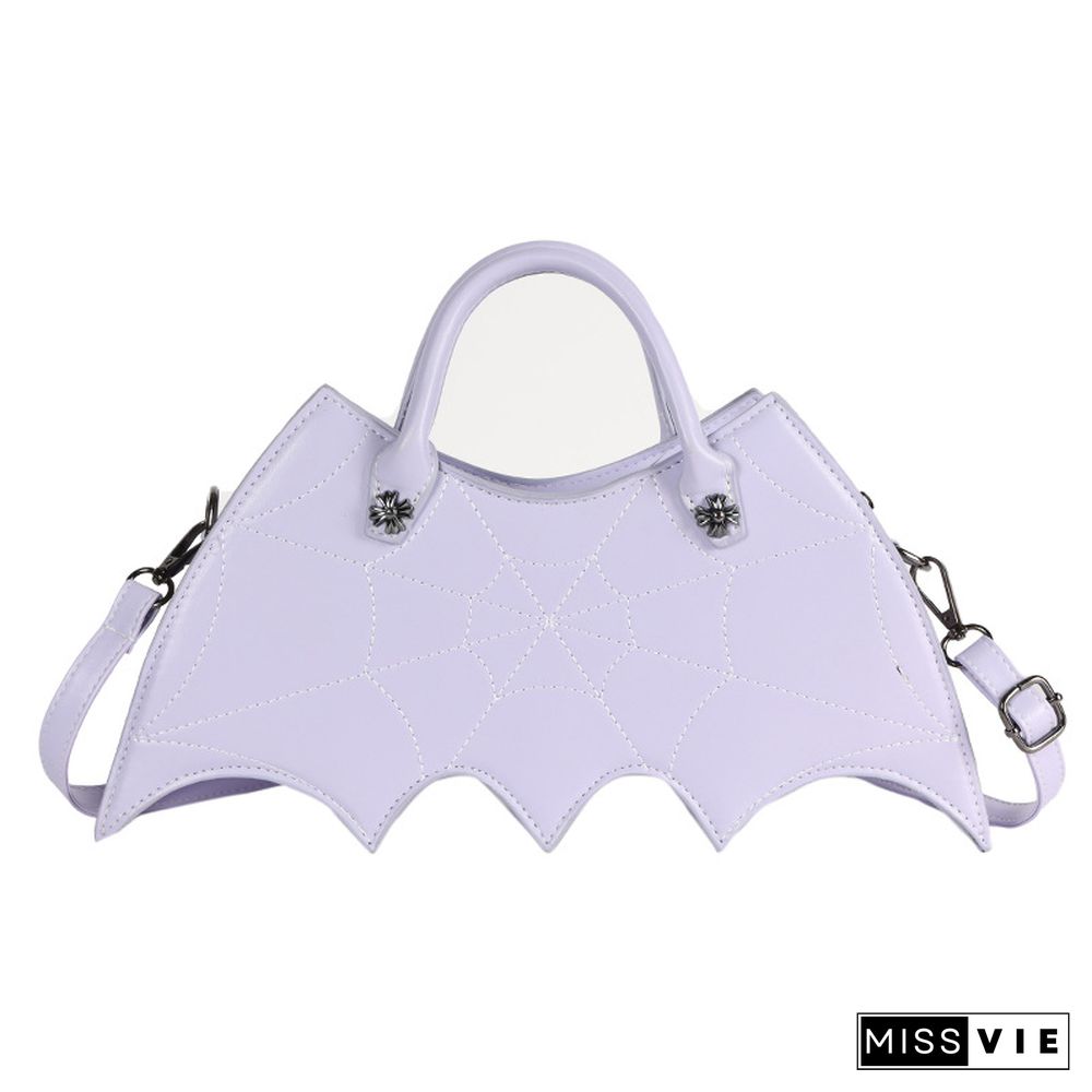 Spider Web Print Bat Irregular Crossbody Bag