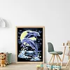 Dolphin - 9CT Partial Beaded Cross Stitch Kit(20x28cm)