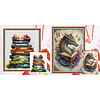 (2pcs) Dragon Book-11CT Counted  Cross Stitch 40*60/60*70cm(Bundle Sale)