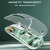Wireless Bluetooth 5.1 and 2.4G Mini Lightweight Mouse, Transparent Clear and Cool, Bluetooth Silent Mouse