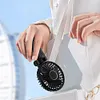 Umbrella Clip Fan Rechargeable Portable Handheld Fan for Home Office (Black)