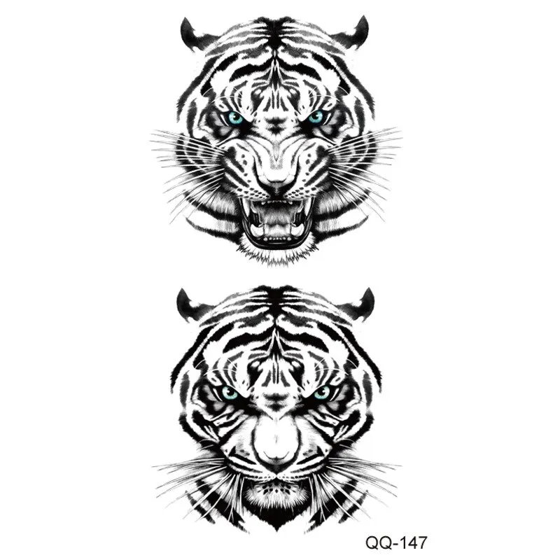 Sdrawing Temporary Tattoo Stickers Butterfly Snake Rose Flower Gun Dark Flash Small Women Body Art Wrist Neck Fake Tattoos Men