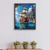 (US Local)Paint By Numbers Kit On Canvas DIY Oil Art Sailboat Picture Home Decor40x50cm