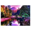 Diamond Painting-5D Full Round Drill Riverside Landscape