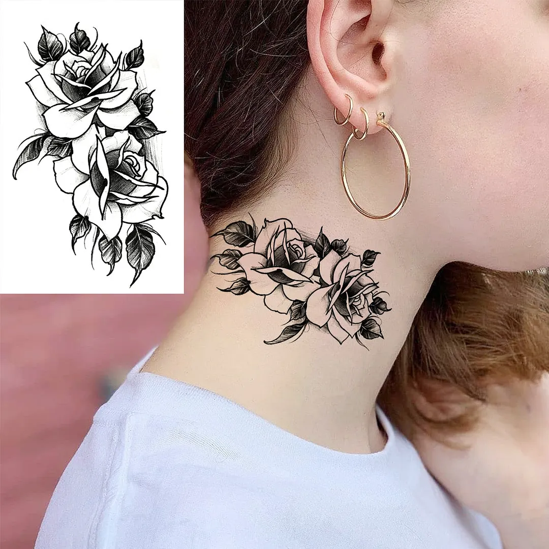 Realistic Swallow Temporary Tattoos For Women Men Whale Scorpion Wings Fake Tattoo Body Art Water Transfer Tatoos Sticker Wrist