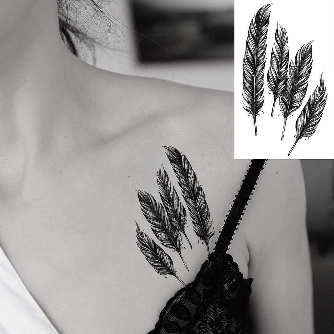 Lotus Mandala Flower Deer Sexy Temporary Tattoos For Women Neck Back Adult Geometric Tribe Fake Tattoo Body Art Waterproof Tatoo